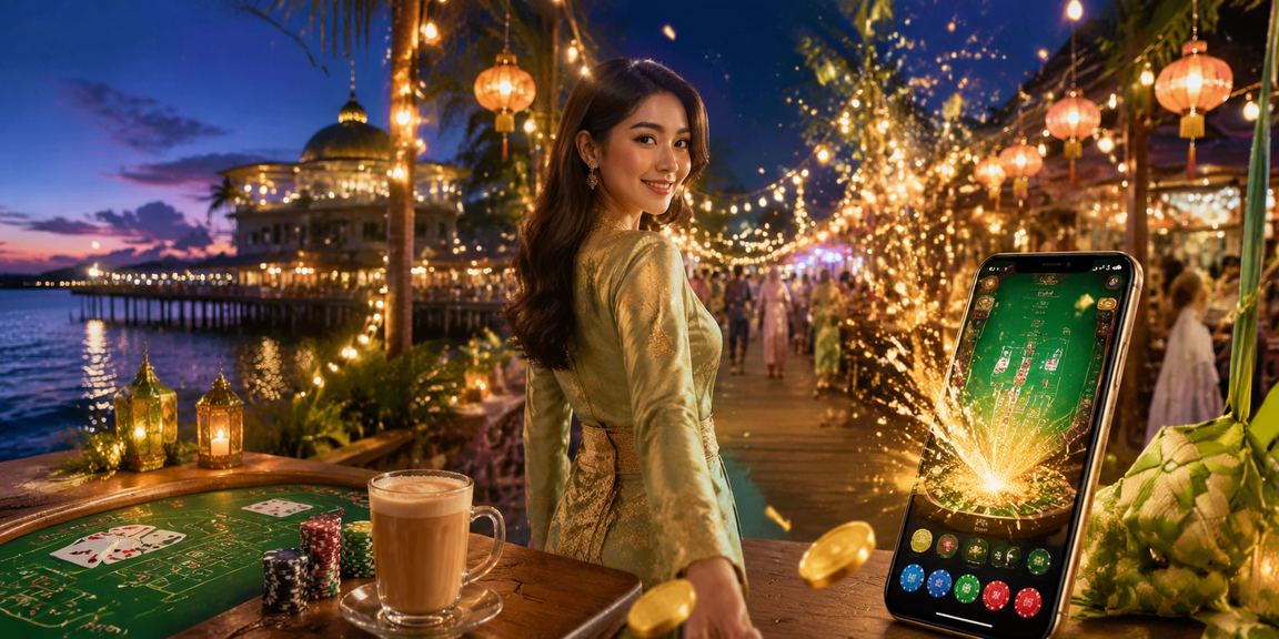 Meja baccarat kasino langsung Malaysia suasana Hari Raya